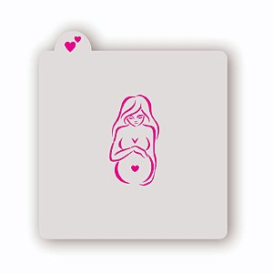 Estêncil Mamãe Gestante